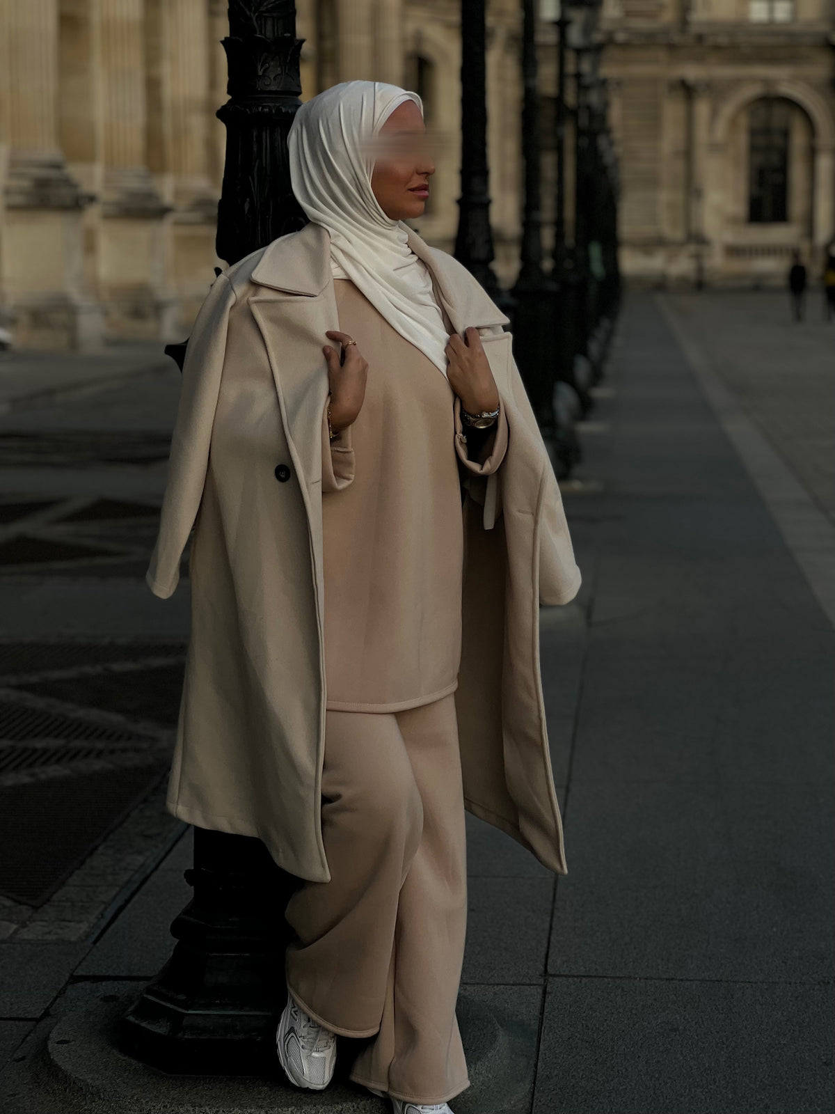 Manteaux à boutons - Beige￼