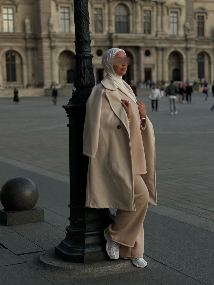 Manteaux à boutons - Beige￼
