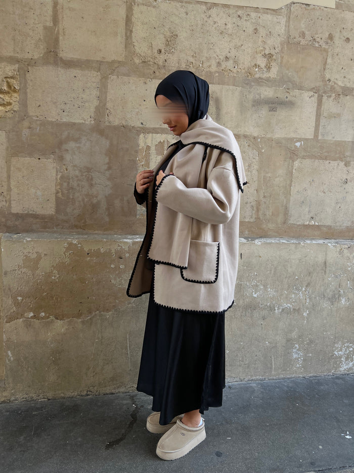Manteaux avec écharpe - Beige