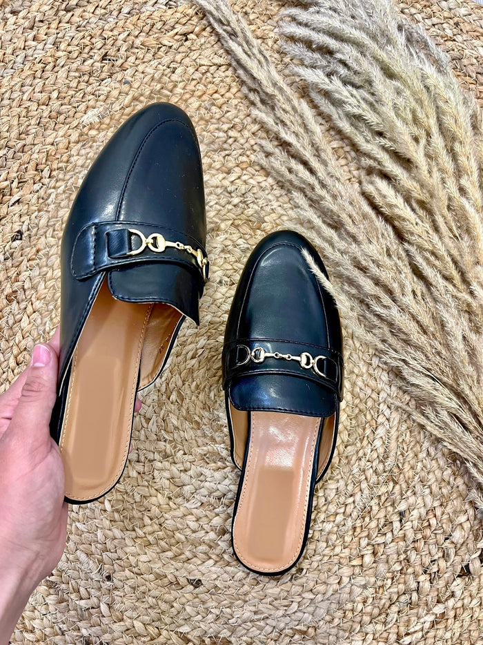 Mule ouverte - Noir