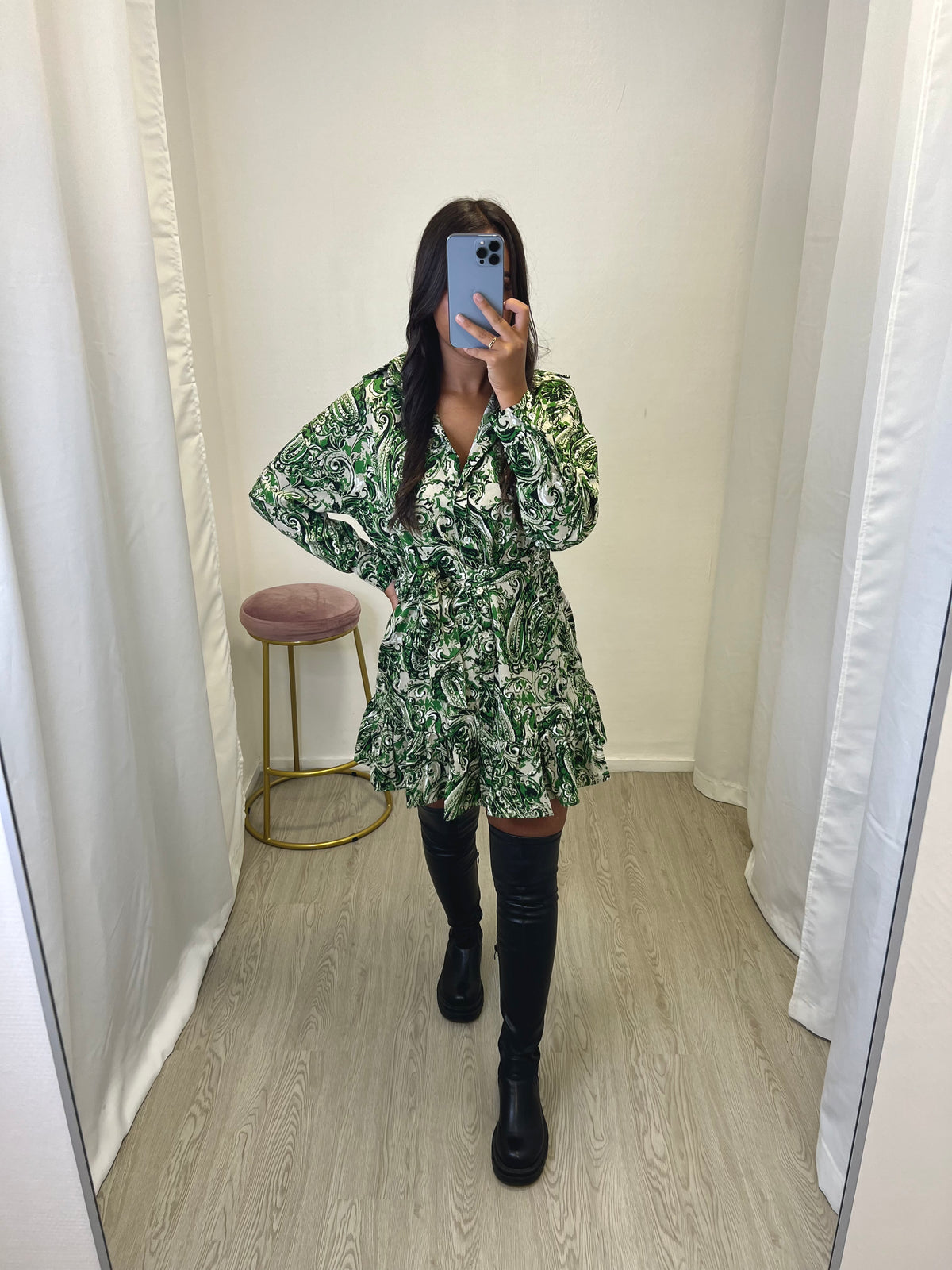 Robe à motif - Vert
