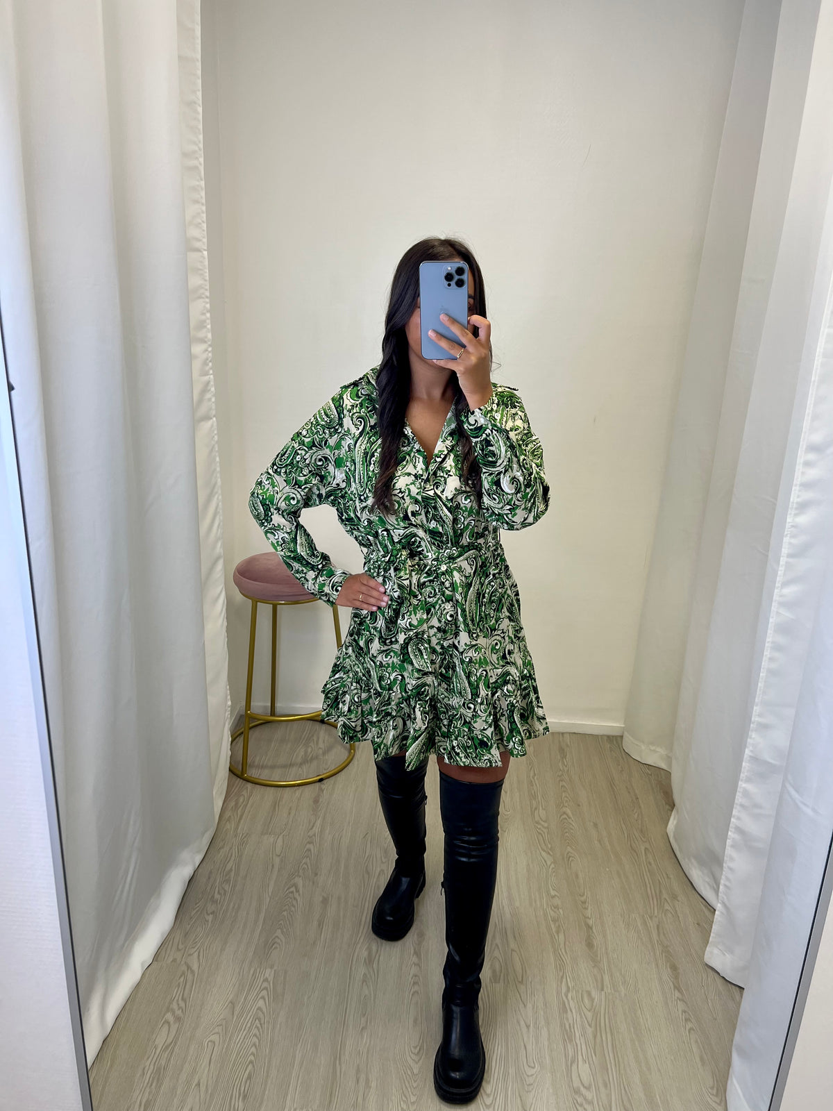 Robe à motif - Vert