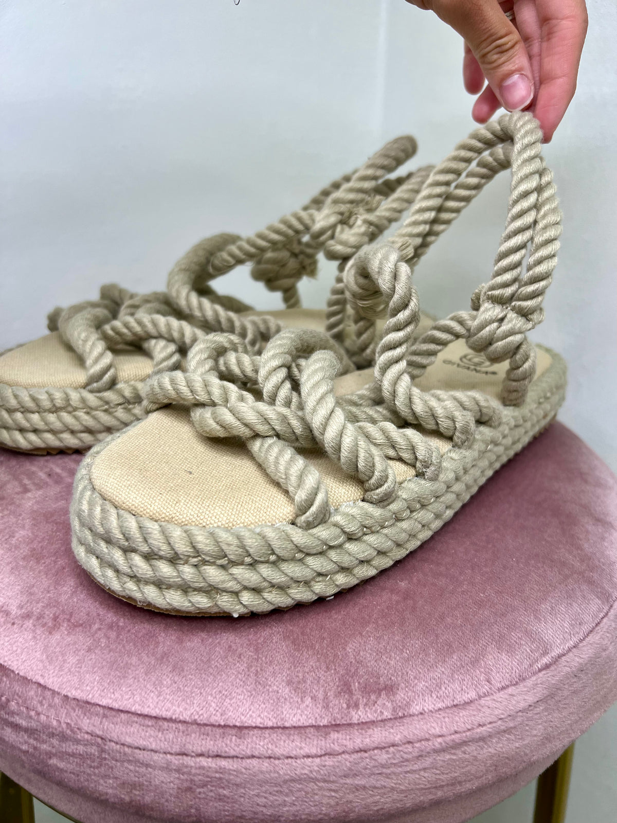 Sandales en cordes - Beige