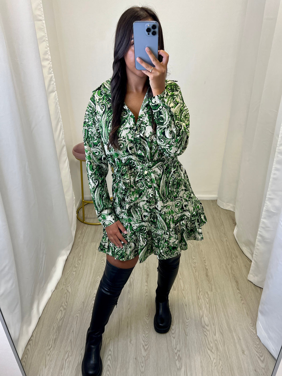 Robe à motif - Vert