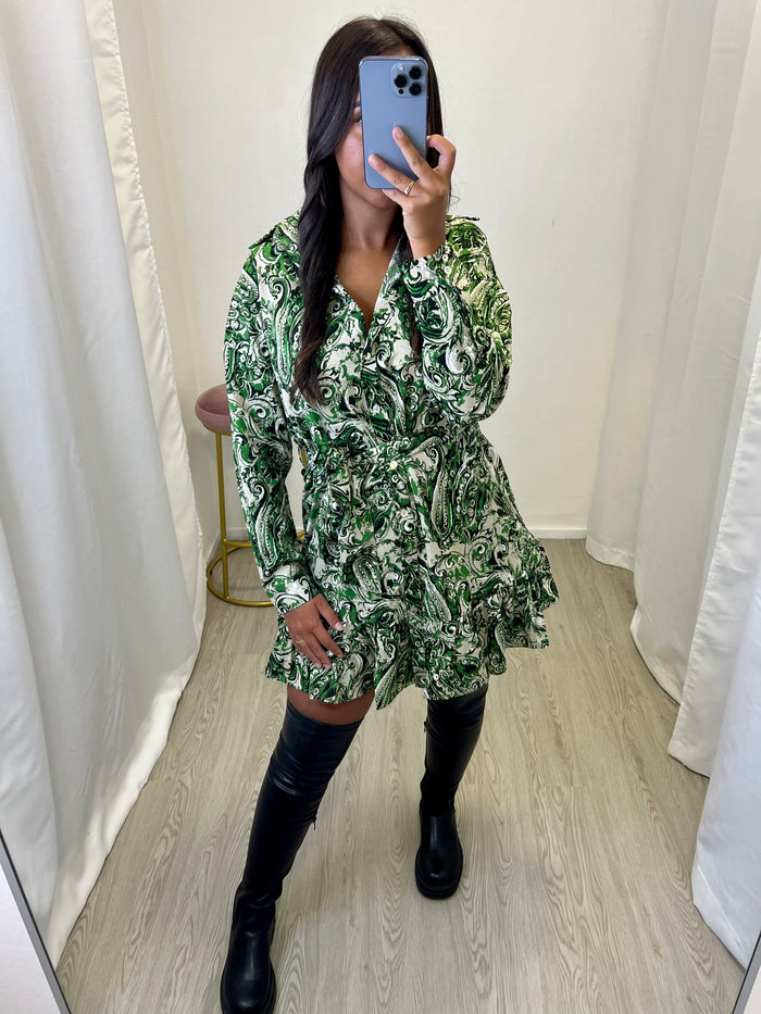 Robe à motif - Vert