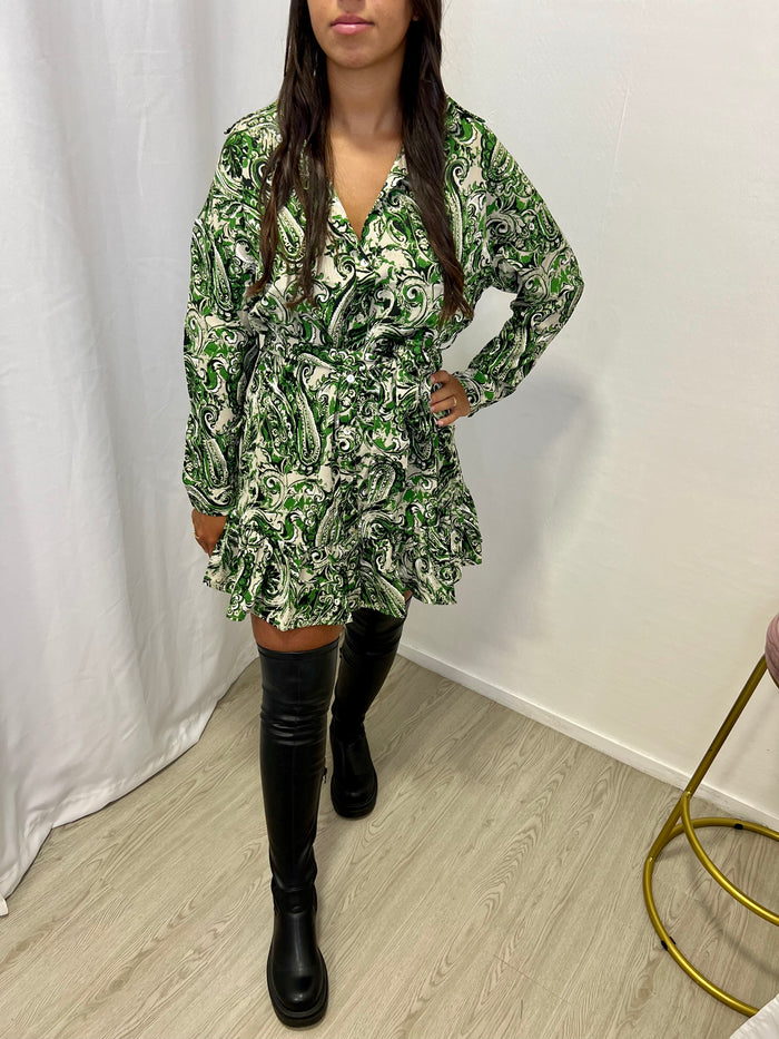 Robe à motif - Vert